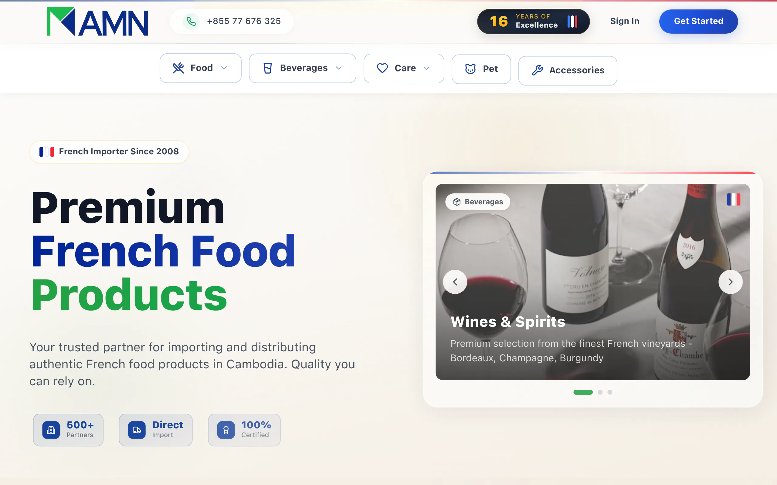 Plateforme e-commerce AMN Cambodge